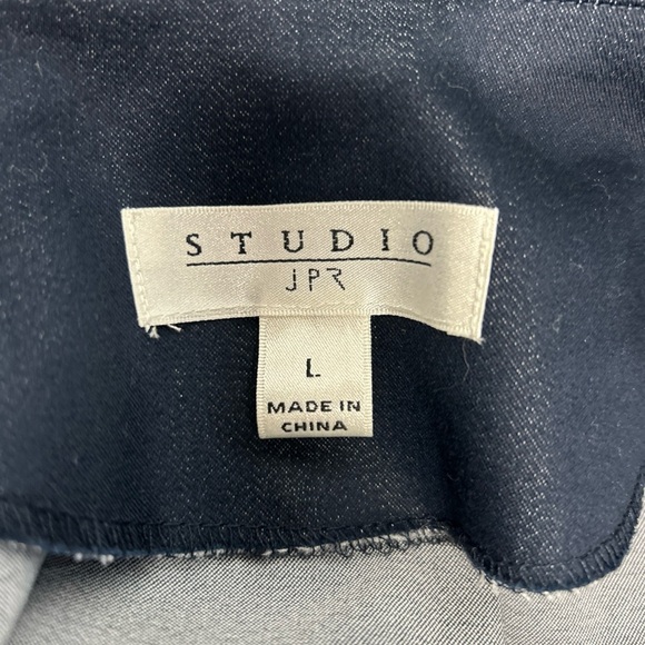 Dead stock dark Y2K blue denim mini trenchcoat from Sears Size large NWT - Picture 4 of 7